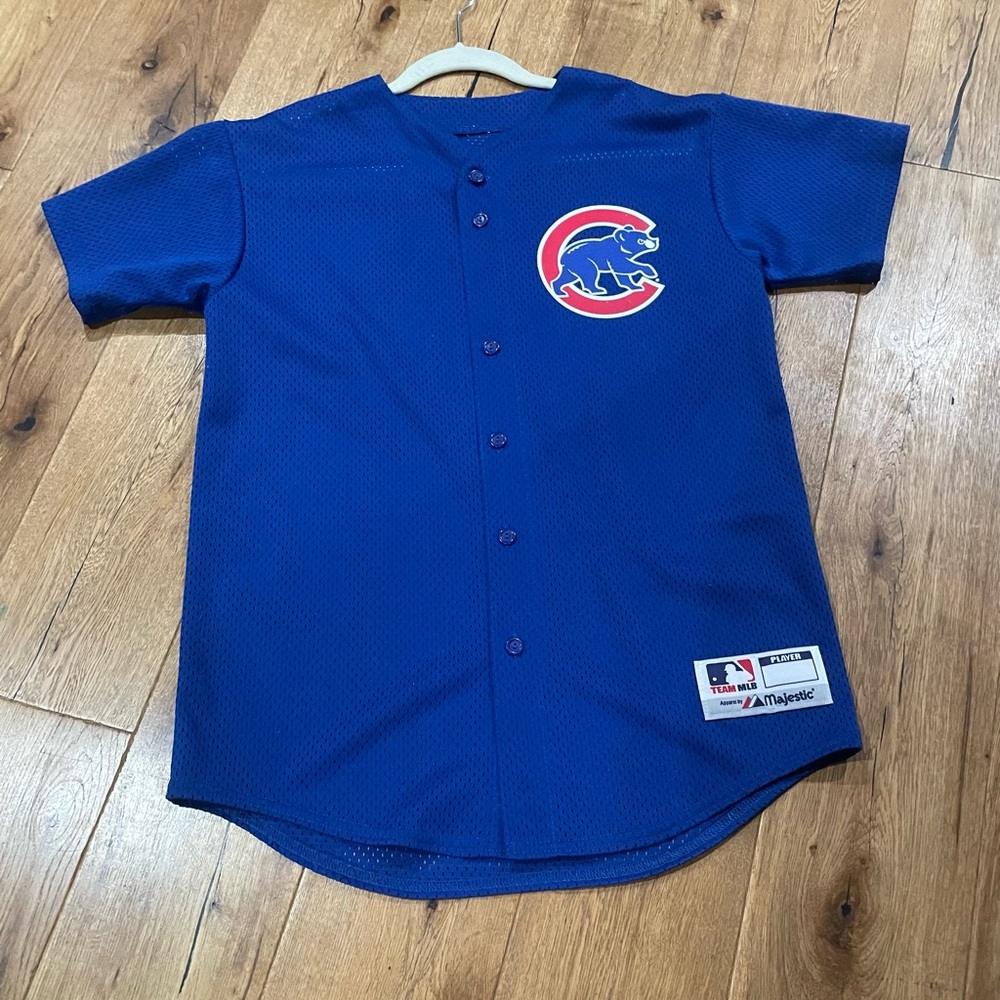 Majestic Blue Cubs Baseball Jersey